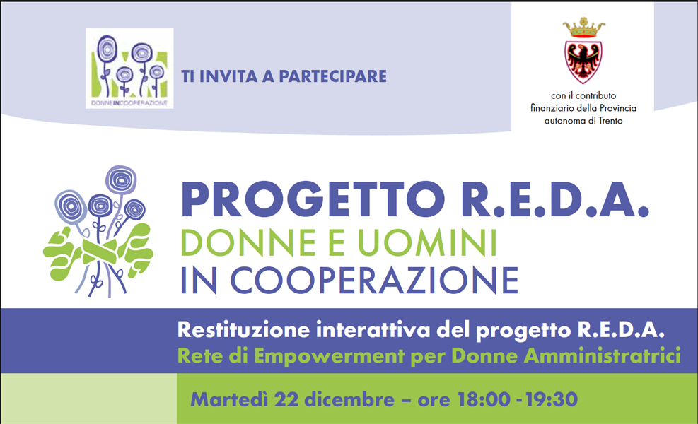 Reda, il progetto che favorisce la crescita della rappresentanza femminile