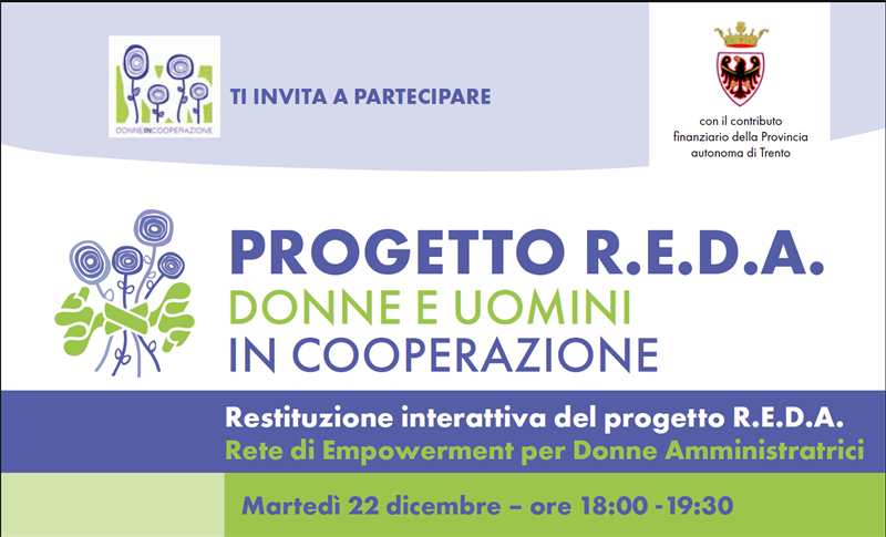 Reda, il progetto che favorisce la crescita della rappresentanza femminile