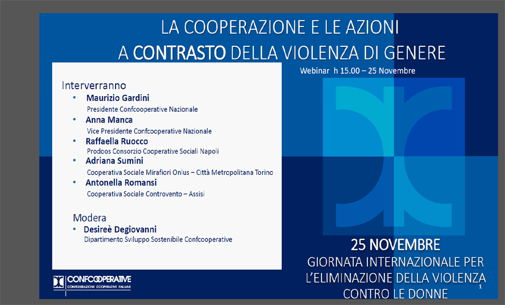 25 novembre GIORNATA MONDIALE PER L'ELIMINAZIONE DELLA VIOLENZA SULLE DONNE