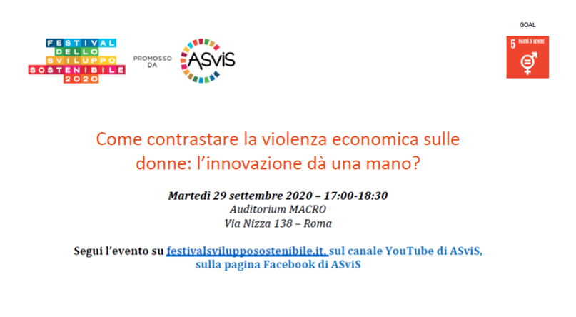 ASVIS - Come contrastare la violenza economica sulle donne: l'innovazione dà un manno?