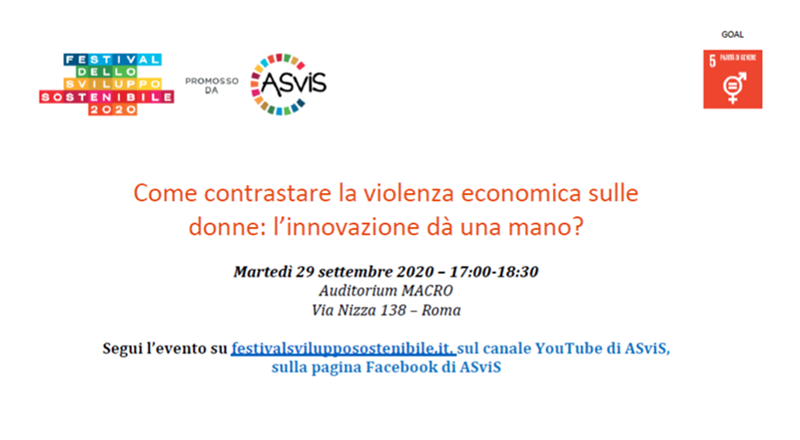 ASVIS - Come contrastare la violenza economica sulle donne: l'innovazione dà un manno?